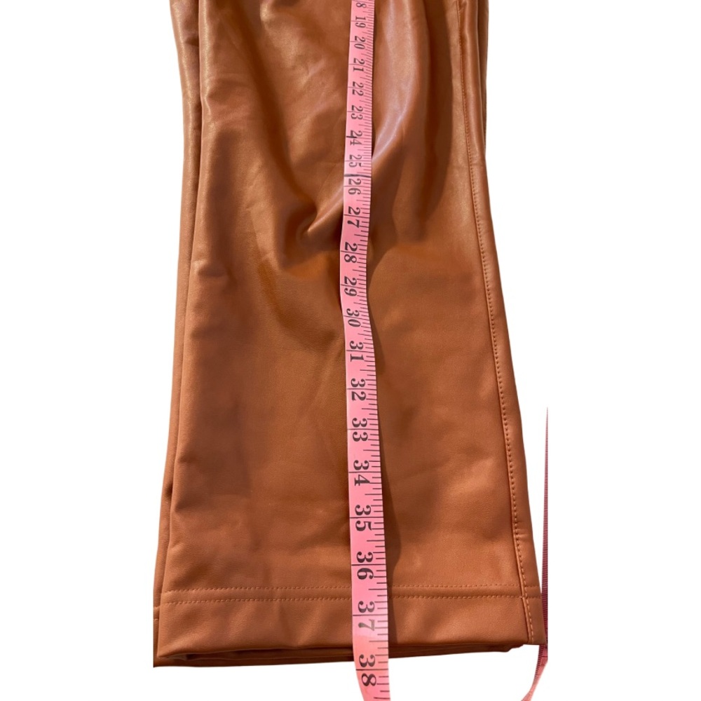 Abercrombie & Fitch brown vegan Leather Pants - Picture 11 of 11